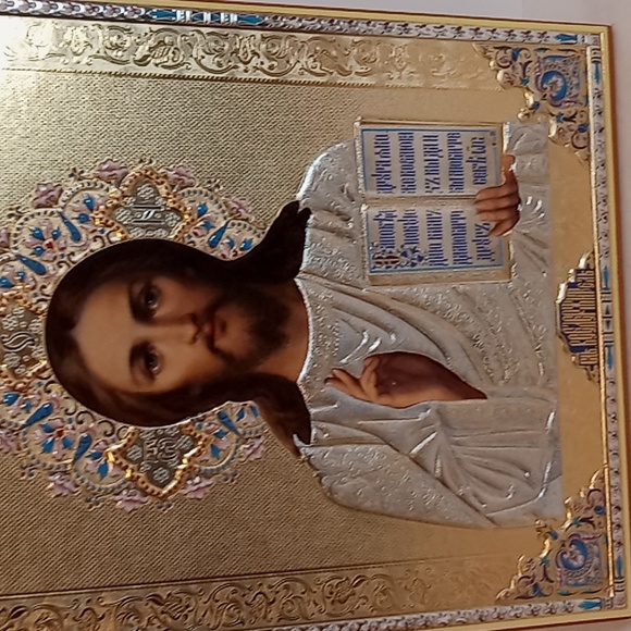 Other - Christ The Teacher Gold Embossed Religious Icon Wall Hanging